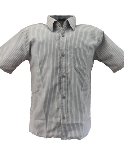 camisa social cinza com bolso